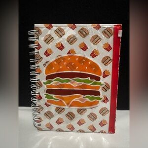 RARE-COOL-New-McDonald’s Big Mac/Fries Spiral Notepad/Notebook w/Pencil Carrier